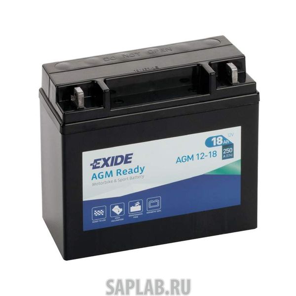 Купить EXIDE AGM1218 EXIDE AGM12-18_аккумуляторная батарея! евро 18Ah 250A 180/75/165 moto AGM\ EXIDE AGM1218