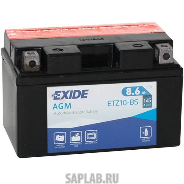 Купить EXIDE ETZ10BS Акб Мото 12v 8.6а/Ч (Etz10-Bs) 150x87x93 (+/-) EXIDE ETZ10BS