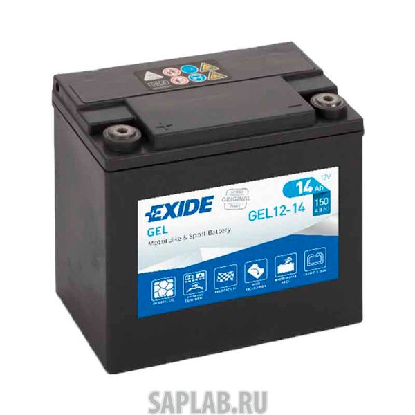 Купить EXIDE GEL1214 Аккумулятор мотоциклетный EXIDE GEL 12V 14Ah