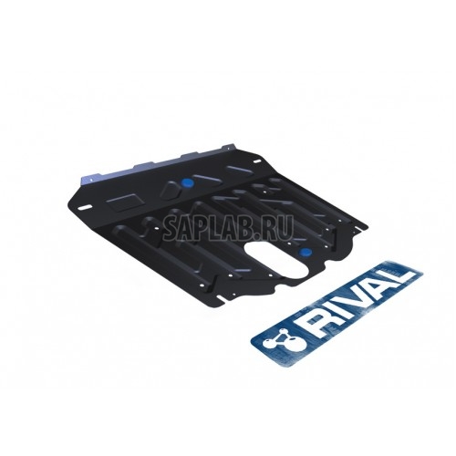 Купить RIVAL 11123411 Защита картера и КПП Rival, Hyundai Santa Fe III V - 2.2D, 2.4i, 2012-, крепеж в комплекте, сталь, 1.8 мм