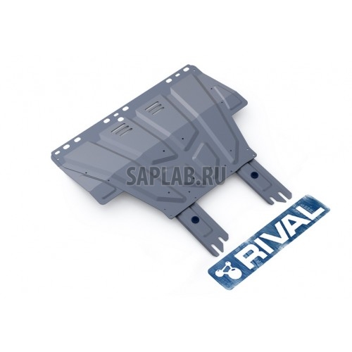 Купить RIVAL 33318501 Защита картера и КПП Rival, универсальная, Ford Focus 3 , 2011-/С-Max V - все, 2003-2010/Focus 2 V - все, 2005-2011/Kuga I V - 2.0, 2008-2013, крепеж в комплекте, алюминий, 3 мм